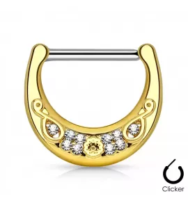 Кликер для пирсинга сосков PiercedFish KC13-14-GDC из стали