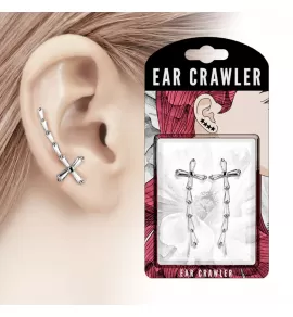 Серьги-перевертыши TATIC EL-19 с фианитами