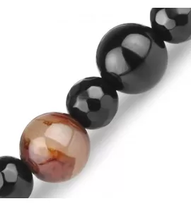 Браслет на резинке Everiot Select LNS-0208 из натурального агата и сардоникса