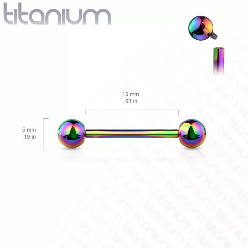 Штанга из титана с внутренней резьбой Pirslab TIBT-RD для разных видов пирсинга