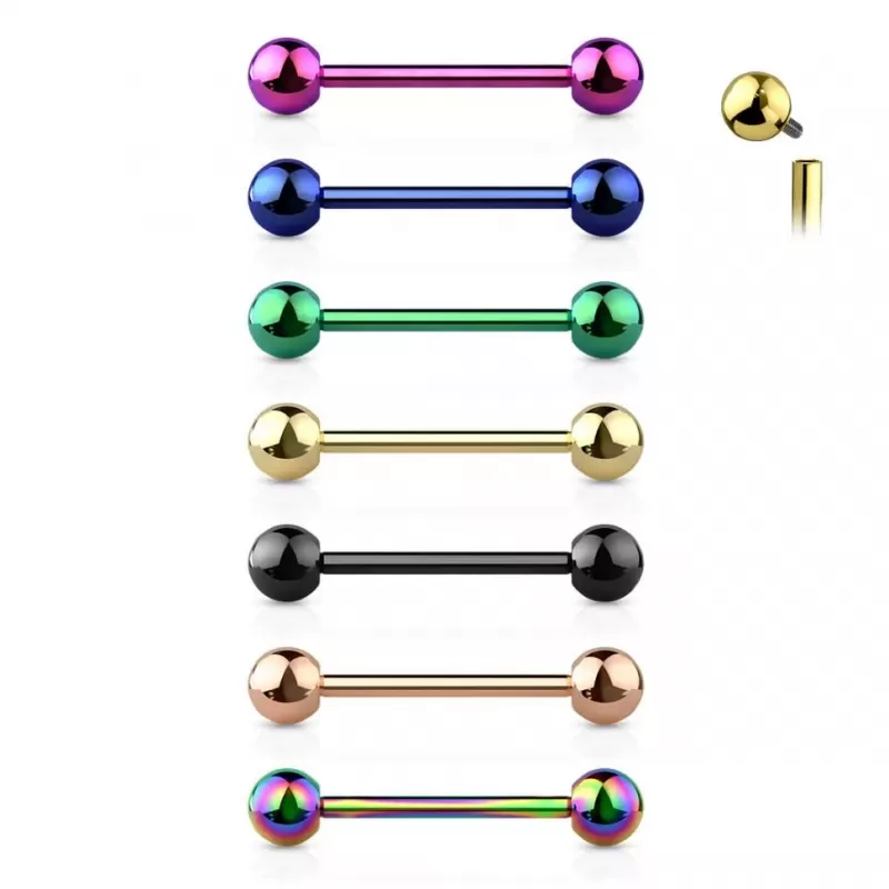 Штанга из титана с внутренней резьбой Pirslab TIBT-RD для разных видов пирсинга