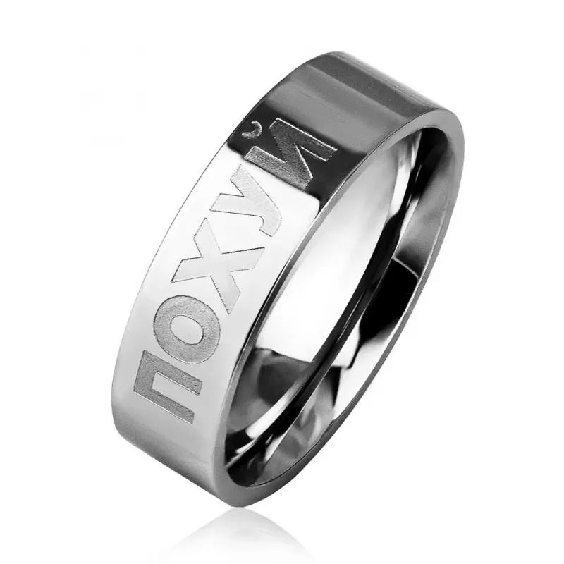 Кольцо из стали TATIC RSS-7534 с прикольной надписью