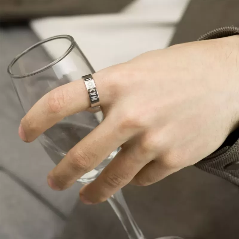 Кольцо из стали TATIC RSS-7534 с прикольной надписью