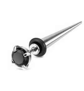 Серьга PiercedFish TSFX-07 растяжка-обманка с фианитом (плаг обманка)