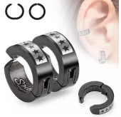 Стальные серьги клипсы TATIC SFE-01013 со звездами