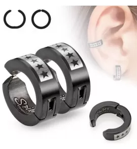 Стальные серьги клипсы TATIC SFE-01013 со звездами