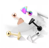 Серьга микроштанга для пирсинга уха PiercedFish JA02-K из стали