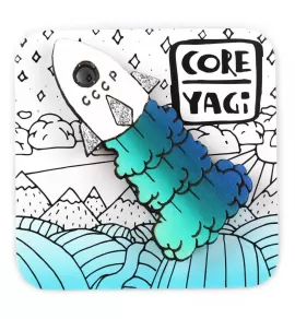 Значок из дерева ручной работы COREYAGI Ракета СТ-РА0047