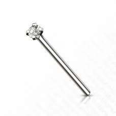 Серьга фиштейл из титана под индивидуальный размер (сгибаемый) Pirslab T23NOF4 для пирсинга носа с фианитом