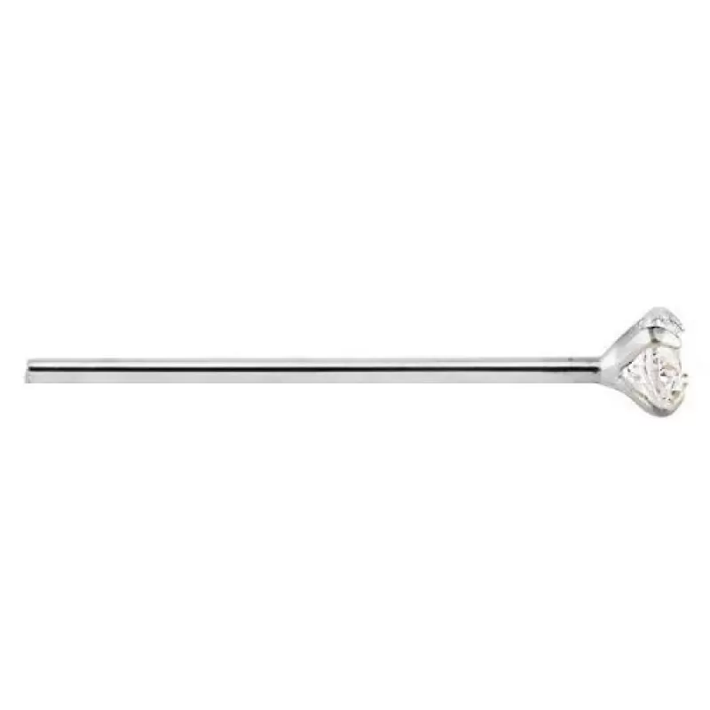 Серьга фиштейл из титана под индивидуальный размер (сгибаемый) Pirslab T23NOF4 для пирсинга носа с фианитом