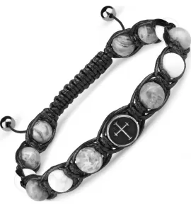 Браслет Шамбала из яшмы и кахолонга с крестом Everiot Select LNS-2101