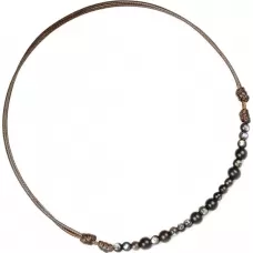 Мужской чокер Everiot Select LNS-2038 с бусинами из дерева и галиотиса