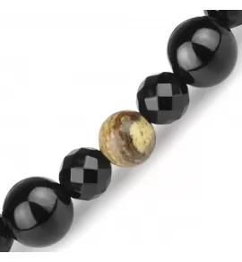 Браслет на резинке Everiot Select LNS-0209 из агата и яшмы