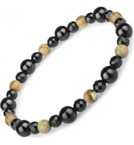 Браслет на резинке Everiot Select LNS-0209 из агата и яшмы