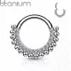 Кольцо кликер из титана с фианитами Pirslab RHT68 серьга для пирсинга септума носа, трагуса, хеликса, уха, брови, сосков