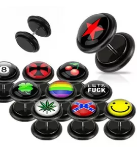 Серьга PiercedFish NO-PAFX27-16 круглой формы (имитация плага)