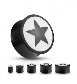 Плаг в ухо PiercedFish PNA114 с костяной вставкой