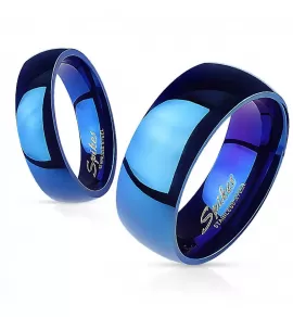 Кольцо для пар из стали Spikes R004, синее