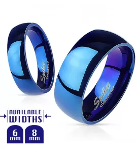 Кольцо для пар из стали Spikes R004, синее