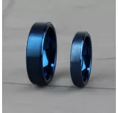Кольцо из карбида вольфрама INFY --R-TG-0023 синее матовое