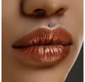 Серьга лабрет из стали PiercedFish LSI037T-RDVM для пирсинга губ, носа, уха