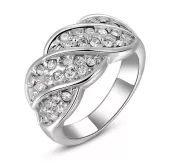 Кольцо ROZI RG-37320 плетение с фианитами