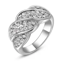 Кольцо ROZI RG-37320 плетение с фианитами