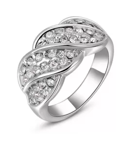 Кольцо ROZI RG-37320 плетение с фианитами