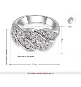 Кольцо ROZI RG-37320 плетение с фианитами