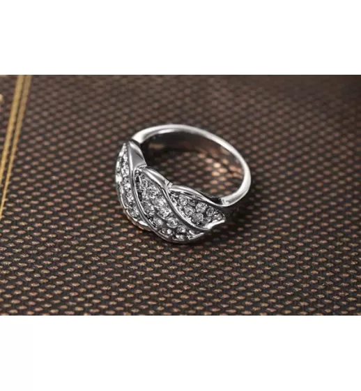 Кольцо ROZI RG-37320 плетение с фианитами