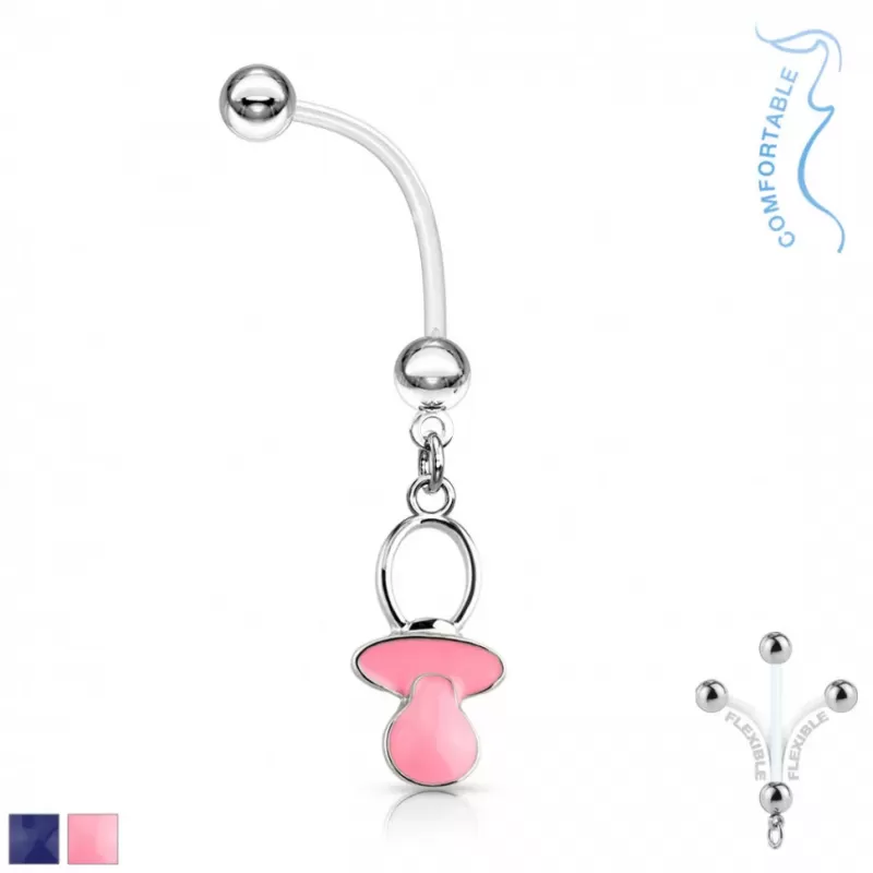 Серьга банан для пирсинга пупка PiercedFish NPG15234 для беременных