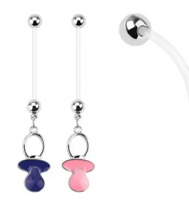 Серьга банан для пирсинга пупка PiercedFish NPG15234 для беременных