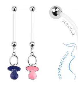 Серьга банан для пирсинга пупка PiercedFish NPG15234 для беременных