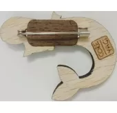Брошь из дерева COREYAGI Русалка (розовая) СТ-РУ0048, hand made
