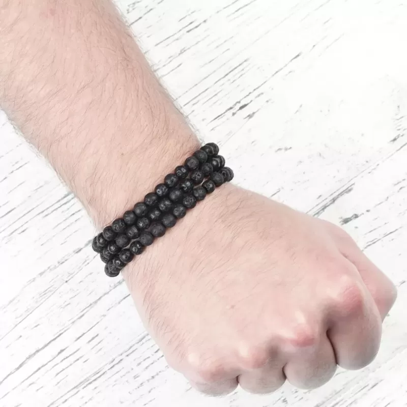 Браслет Everiot Select LNS-8006 из лавы (базальта)