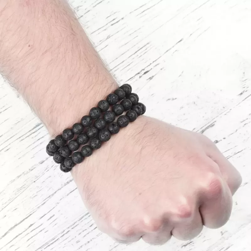 Браслет Everiot Select LNS-8006 из лавы (базальта)