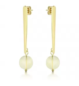 Женские висячие серьги с цитрином Everiot Select SE-LNS-0007