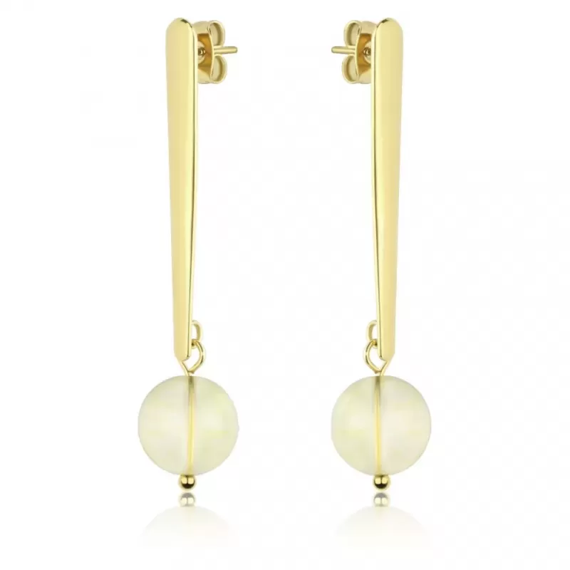 Женские висячие серьги с цитрином Everiot Select SE-LNS-0007