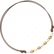 Мужской чокер Everiot Select --LNS-2039 с бусинами из кости и дерева