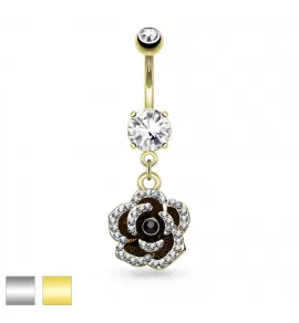 Украшение для пирсинга пупка PiercedFish N16083-1 в форме цветка