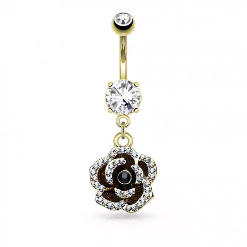 Украшение для пирсинга пупка PiercedFish N16083-1 в форме цветка