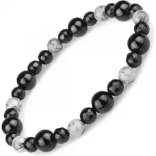 Браслет на резинке Everiot Select LNS-0210 из агата и яшмы