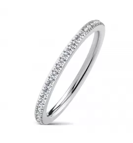 Женское кольцо из стали с дорожкой фианитов TATIC RSS-6583 помолвочное