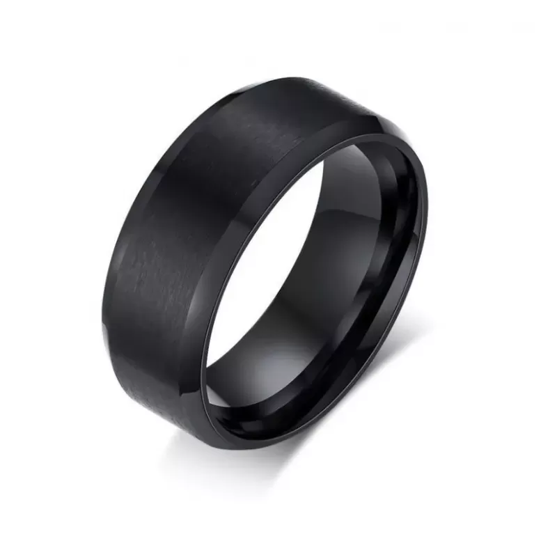 Кольцо из стали TATIC RSS-4512 с матовой поверхностью, черное