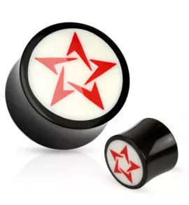 Плаг в ухо PiercedFish PSM094 с костяной вставкой