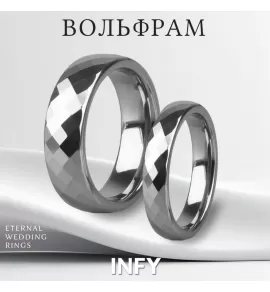 Кольцо из карбида вольфрама INFY R-TG-0011 с гранями