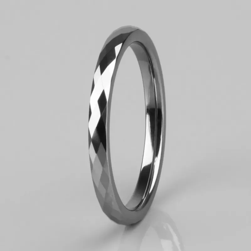 Кольцо из карбида вольфрама INFY R-TG-0011 с гранями