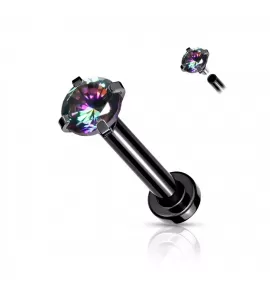 Серьга лабрет из стали PiercedFish LSI037T-KVM для пирсинга губ, носа, уха