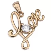 Кулон из стали TATIC SSPM-6432 в форме слова "Love"