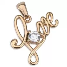 Кулон из стали TATIC SSPM-6432 в форме слова "Love"